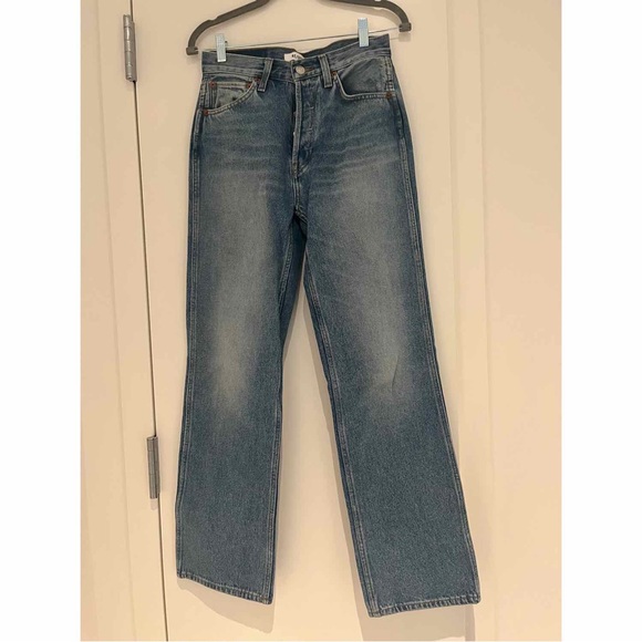 RE/DONE 90s High Rise Loose Jeans in "Broken-In Indigo" - Picture 2 of 4